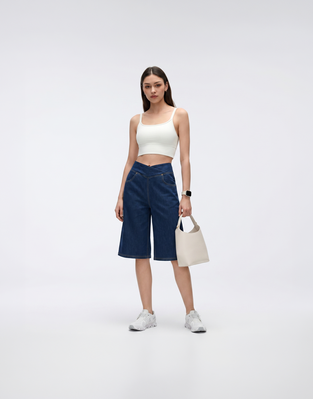 Cooling, Buttery Soft & Stretchy Fresh Denim Shorts With Tummy Control