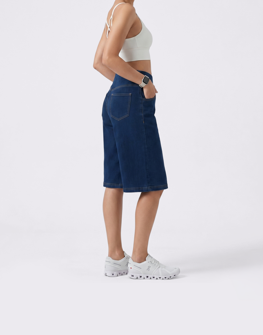 Cooling, Buttery Soft & Stretchy Fresh Denim Shorts With Tummy Control