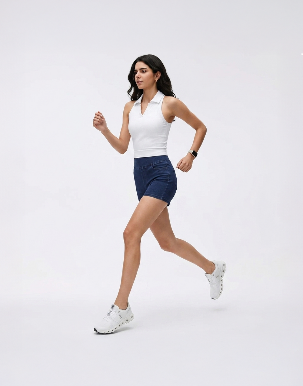 Cooling, Buttery Soft, Stretchy Curve Tummy Control Denim Shorts