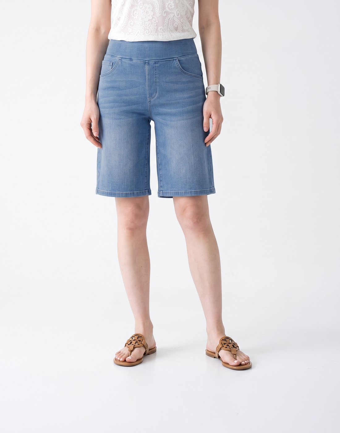 Cooling, Breathable & Buttery Soft With Tummy Control Advantage Denim Bermudas