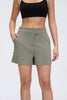 Buy 1, Get 1 Free - Wrinkle-Free & Buttery Soft Rise Bermudas With Stretchy Waistband & Pockets