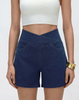 Cooling & Buttery Soft With Tummy-Tucking Waistline Motion Denim Shorts With Pockets