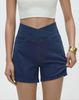 Cooling & Buttery Soft With Tummy-Tucking Waistline Motion Denim Shorts With Pockets