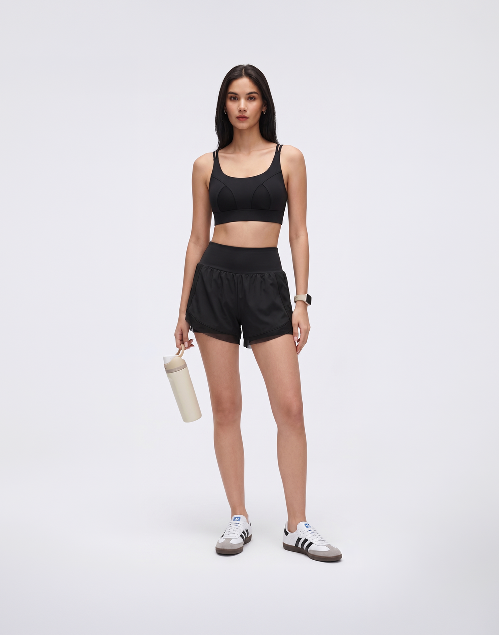 Buy 1, Get 1 Free - Buttery Soft High-Waisted Pace Shorts With Inner Tights & Pocket For Mobile