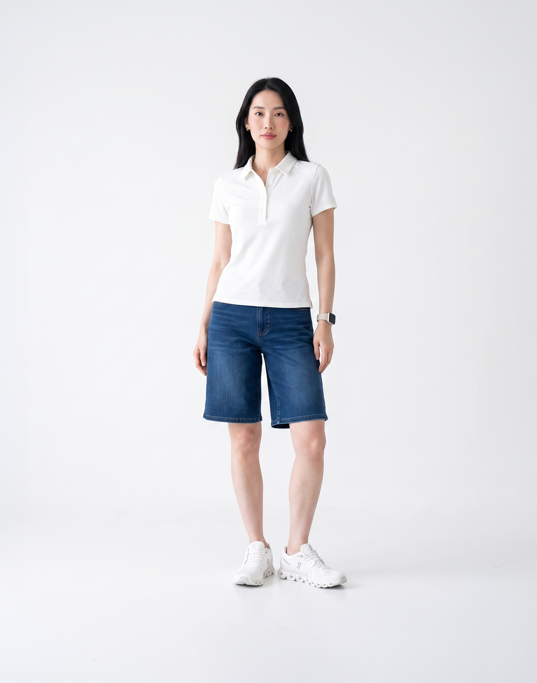 Cooling, Breathable & Buttery Soft With Tummy Control Advantage Denim Bermudas