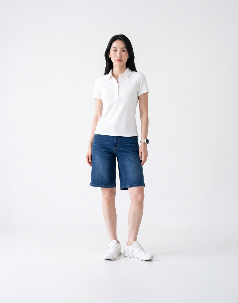 Cooling, Breathable & Buttery Soft With Tummy Control Advantage Denim Bermudas