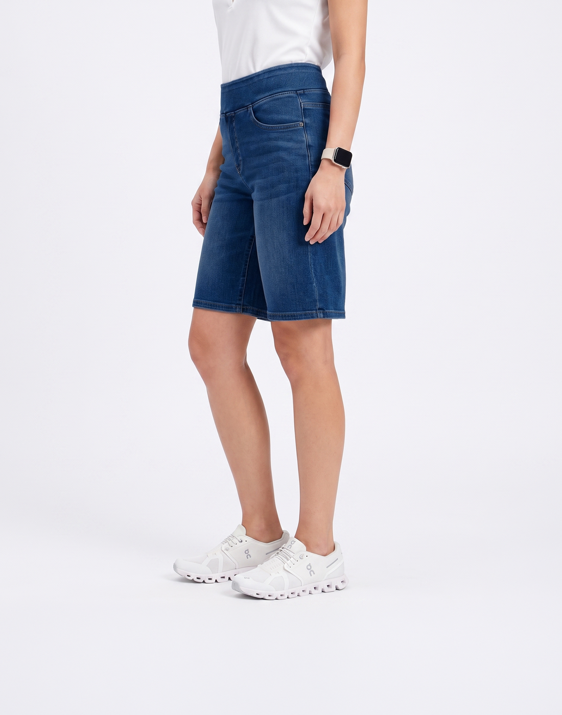 Cooling, Breathable & Buttery Soft With Tummy Control Advantage Denim Bermudas