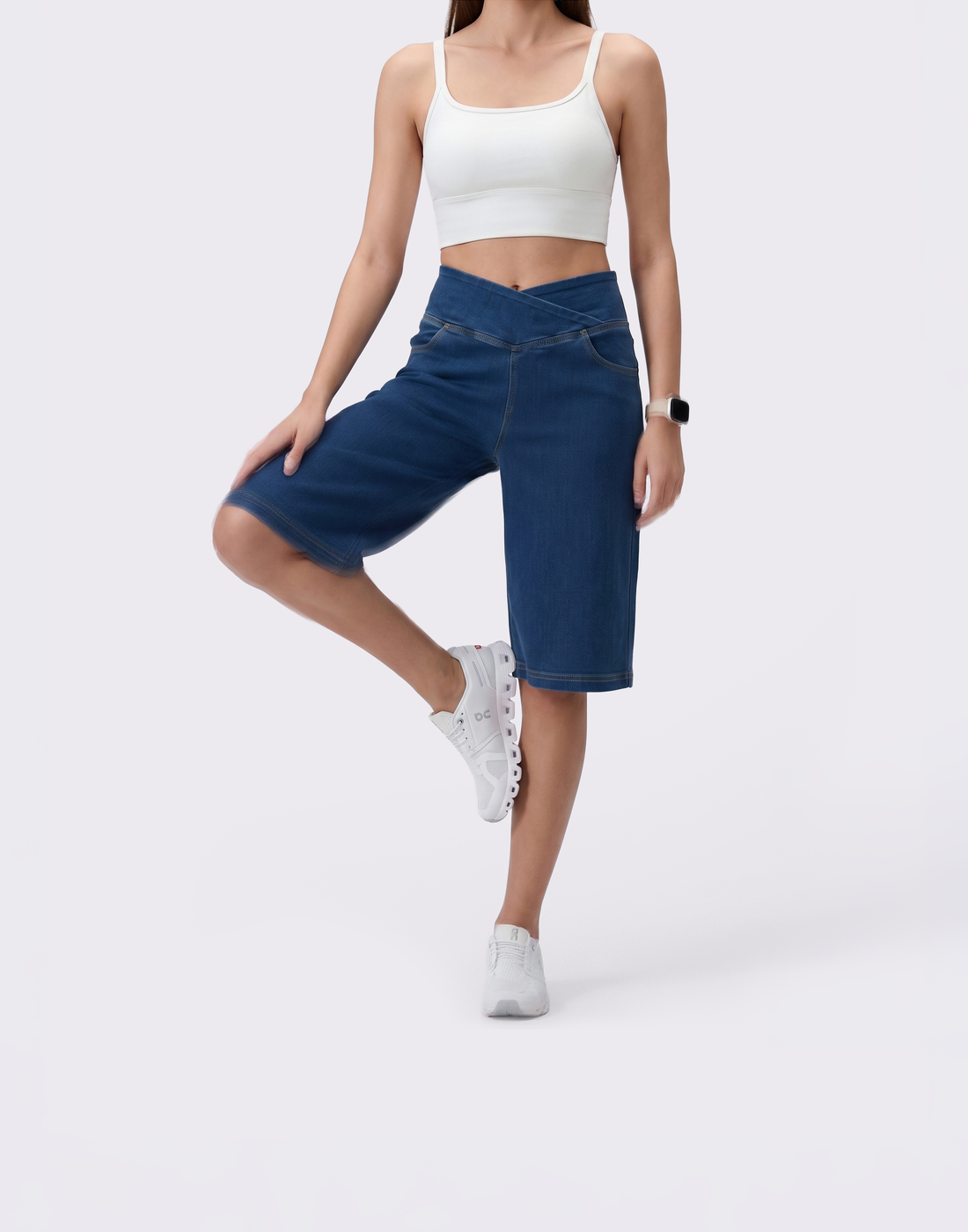 Cooling, Buttery Soft & Stretchy Fresh Denim Shorts With Tummy Control