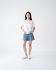 Cooling, Buttery Soft & Stretchy With Tummy Control Limitless Denim Shorts With Elastic Waistband
