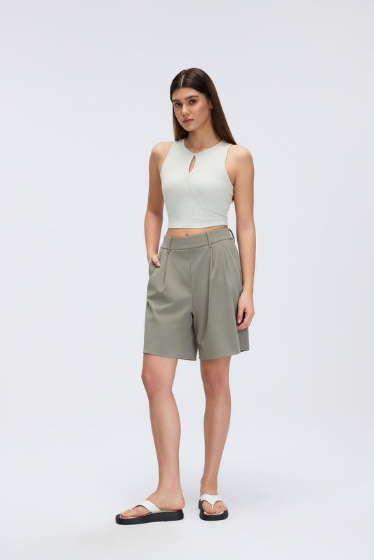 Buy 1, Get 1 Free - Cooling & Buttery Soft Stretchy Daylight Bermudas With Stretchy Waistband