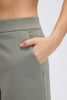 Buy 1, Get 1 Free - Wrinkle-Free & Buttery Soft Rise Bermudas With Stretchy Waistband & Pockets