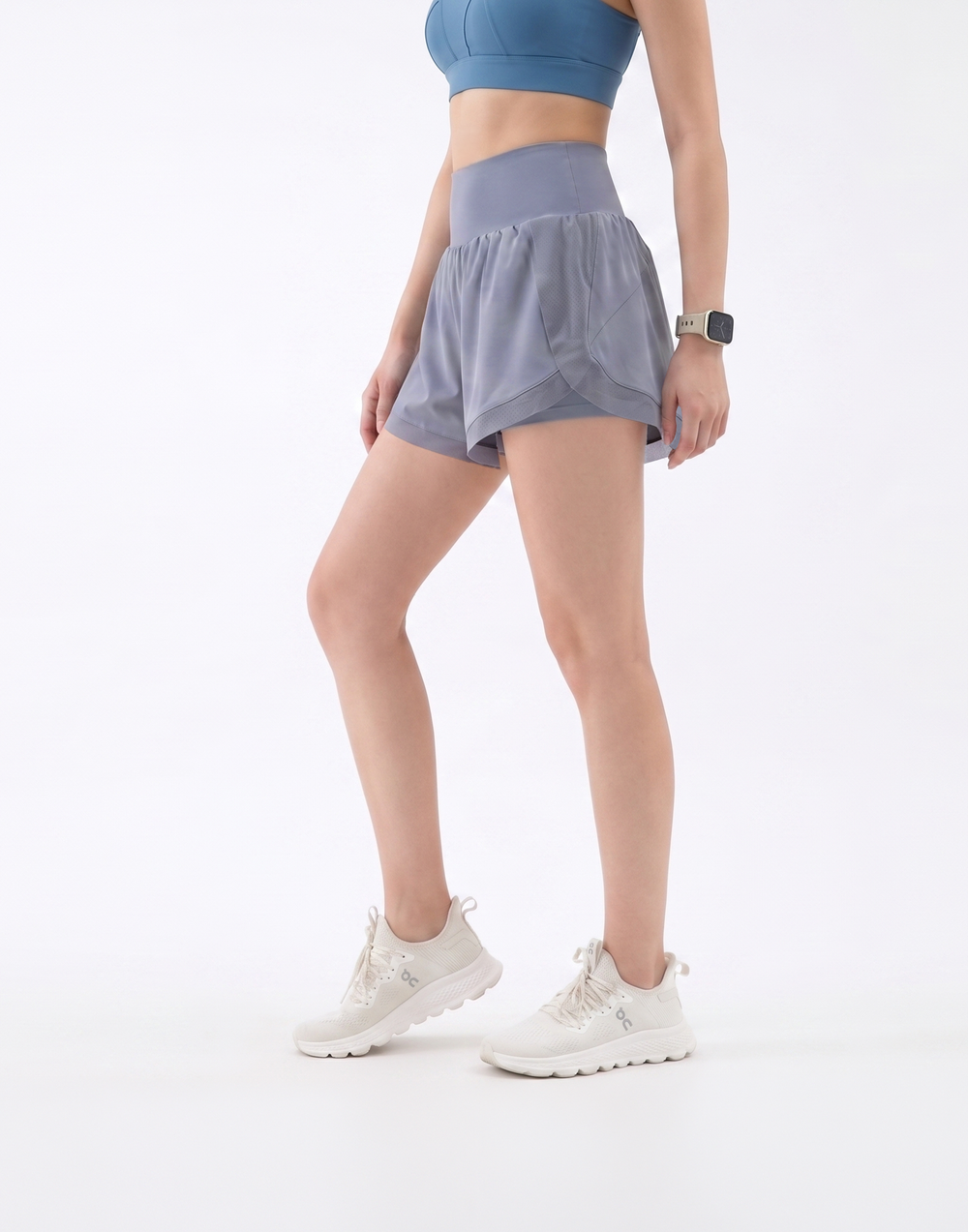 Buy 1, Get 1 Free - Buttery Soft High-Waisted Pace Shorts With Inner Tights & Pocket For Mobile