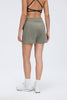 Buy 1, Get 1 Free - Wrinkle-Free & Buttery Soft Rise Bermudas With Stretchy Waistband & Pockets
