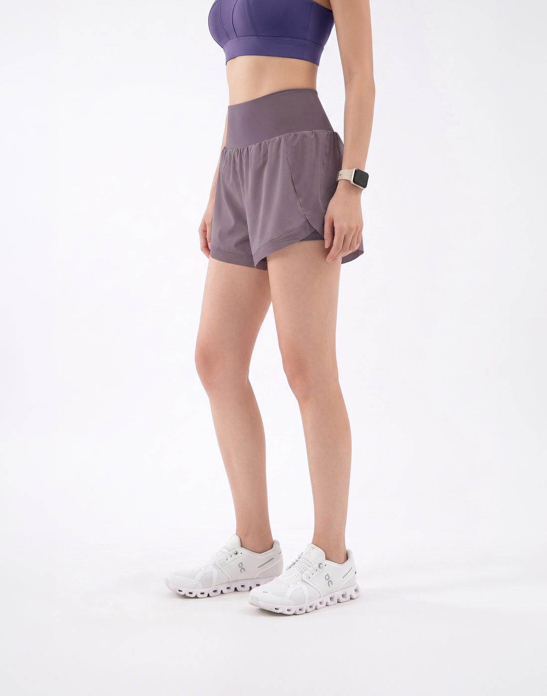 Buy 1, Get 1 Free - Buttery Soft High-Waisted Pace Shorts With Inner Tights & Pocket For Mobile