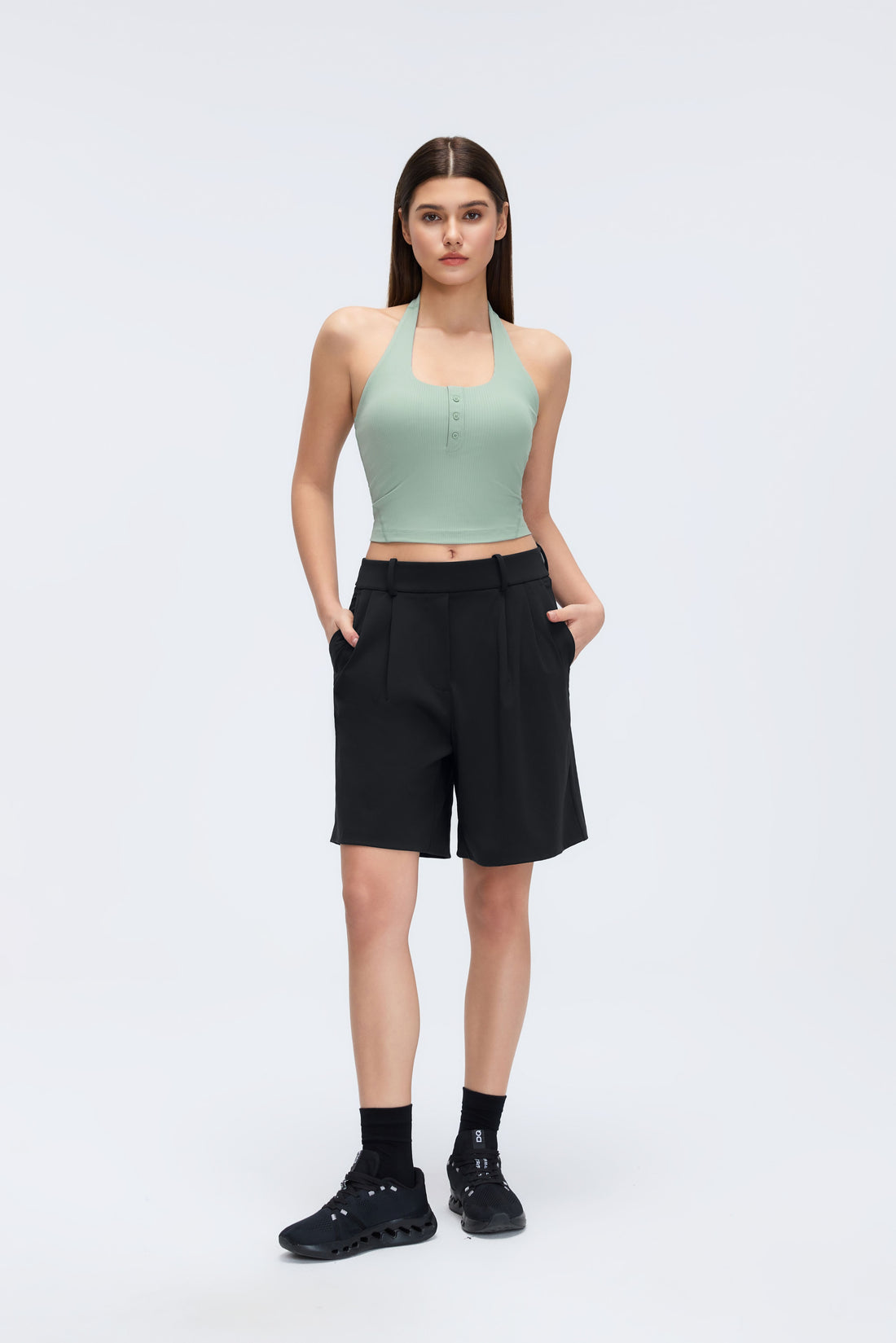 Buy 1, Get 1 Free - Cooling & Buttery Soft Stretchy Daylight Bermudas With Stretchy Waistband
