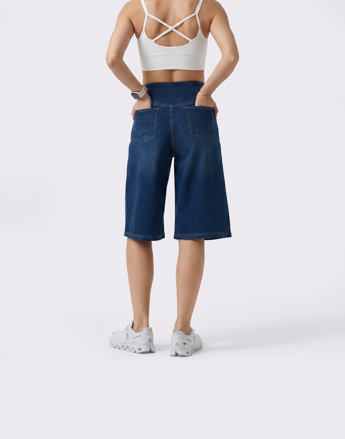 Cooling, Buttery Soft & Stretchy Fresh Denim Shorts With Tummy Control