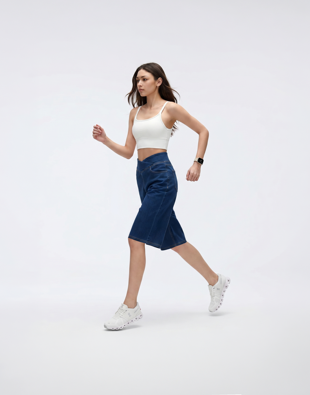 Cooling, Buttery Soft & Stretchy Fresh Denim Shorts With Tummy Control