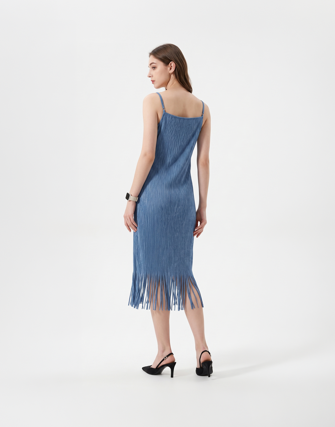 Wrinkle-Free, Cooling & Breathable Free Size Cascade Pleated Dress