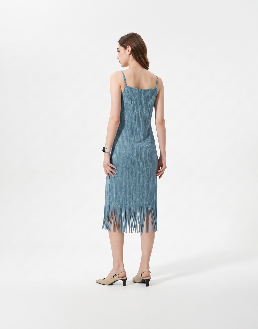 Wrinkle-Free, Cooling & Breathable Free Size Cascade Pleated Set