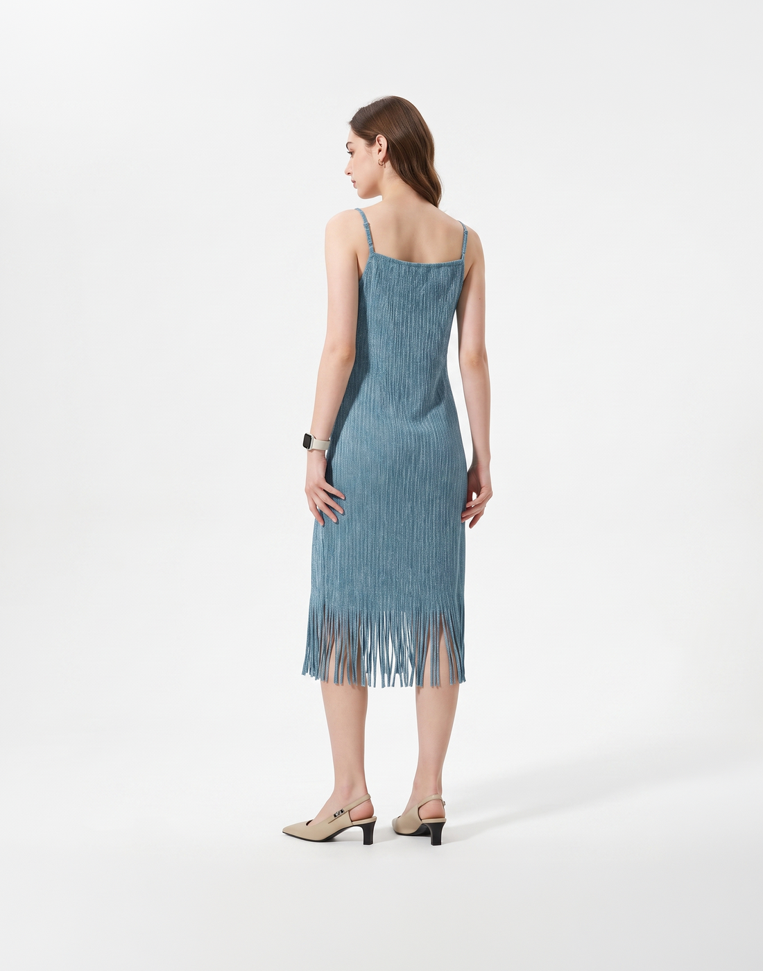 Wrinkle-Free, Cooling & Breathable Free Size Cascade Pleated Dress