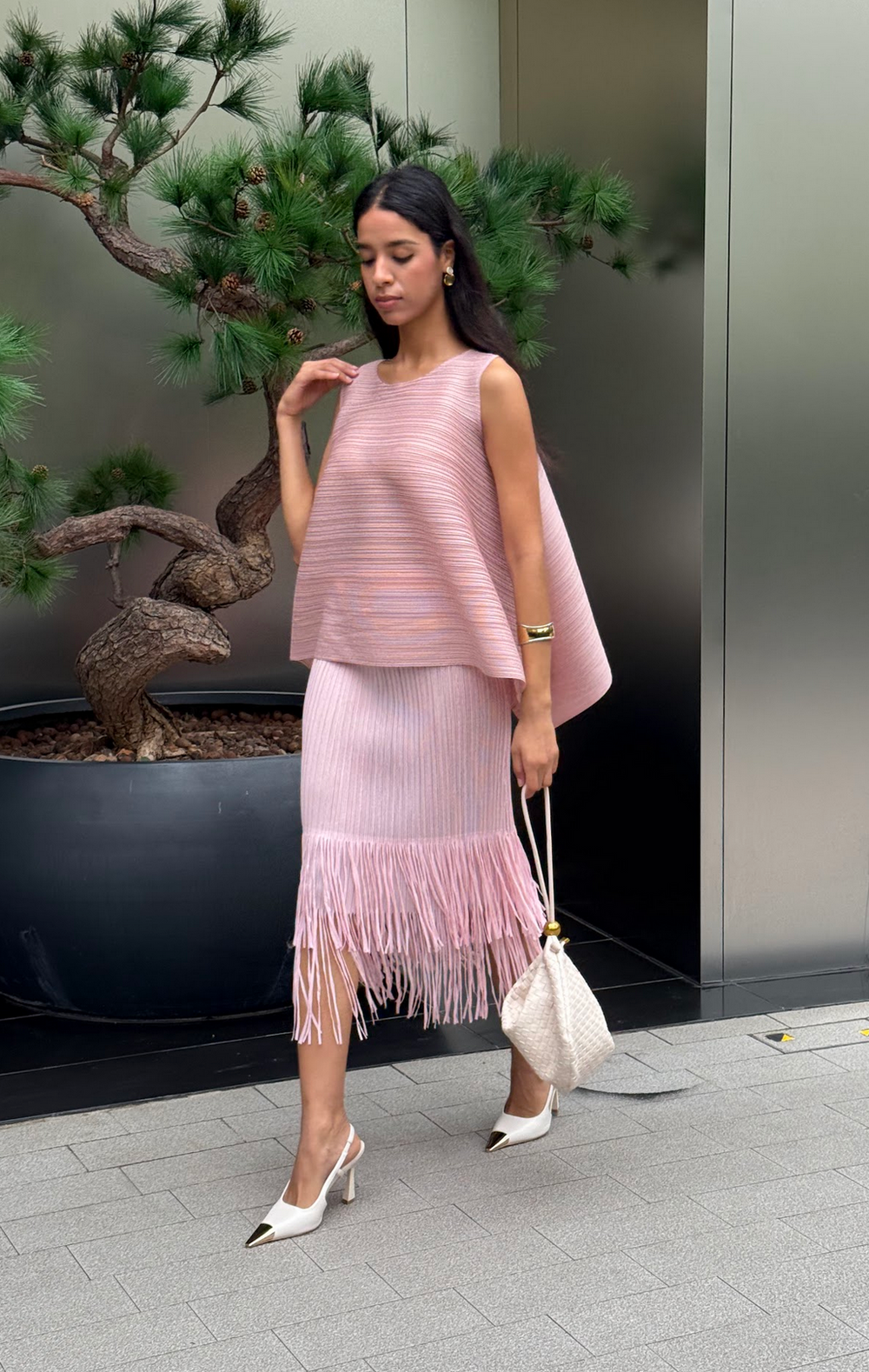 Cooling & Flattering Swirl Skirt With Elastic Waistband