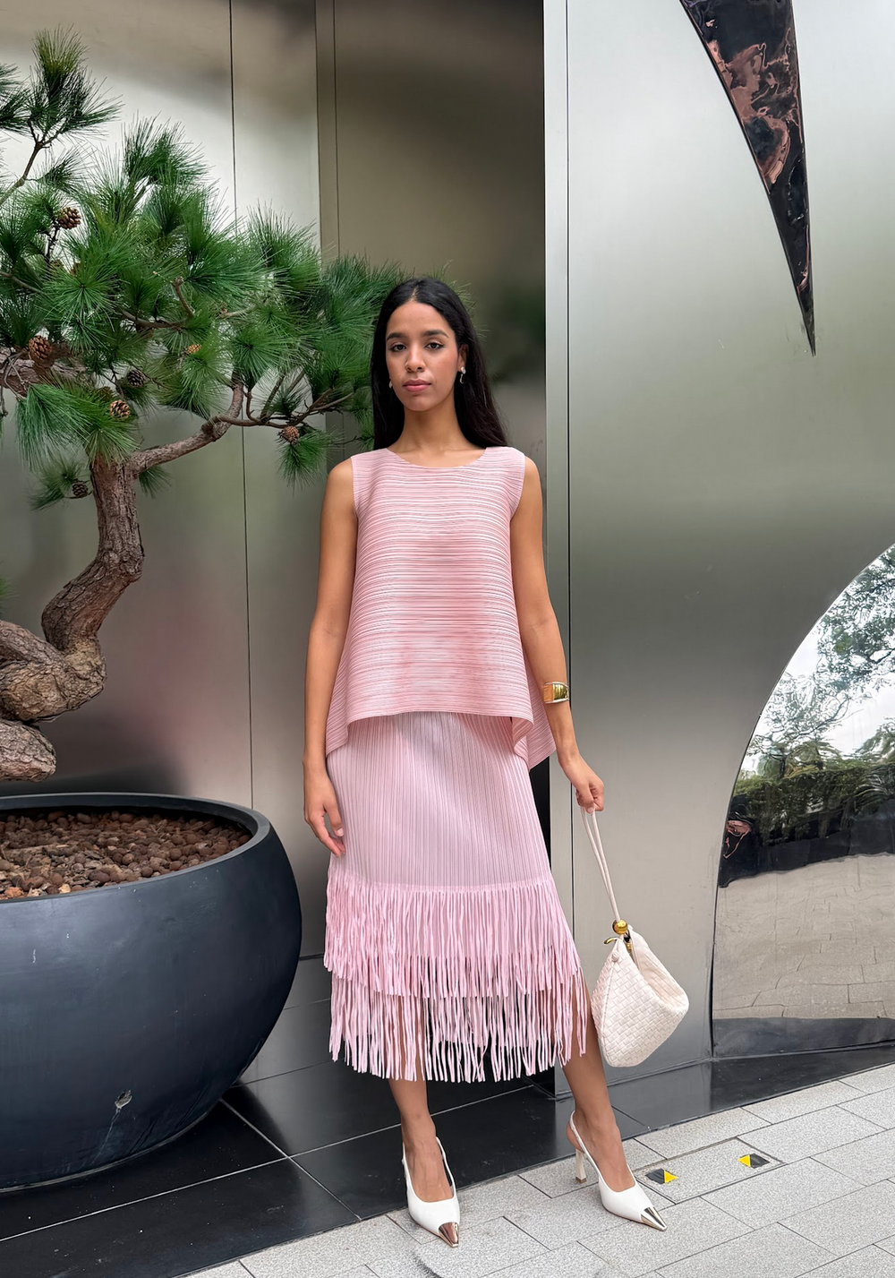 Cooling & Flattering Swirl Skirt With Elastic Waistband