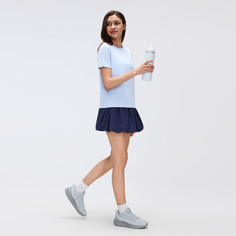 Buy 1, Get 1 Free - Breathable & Stretchy Puffer Skort With Inner Tights & Pockets