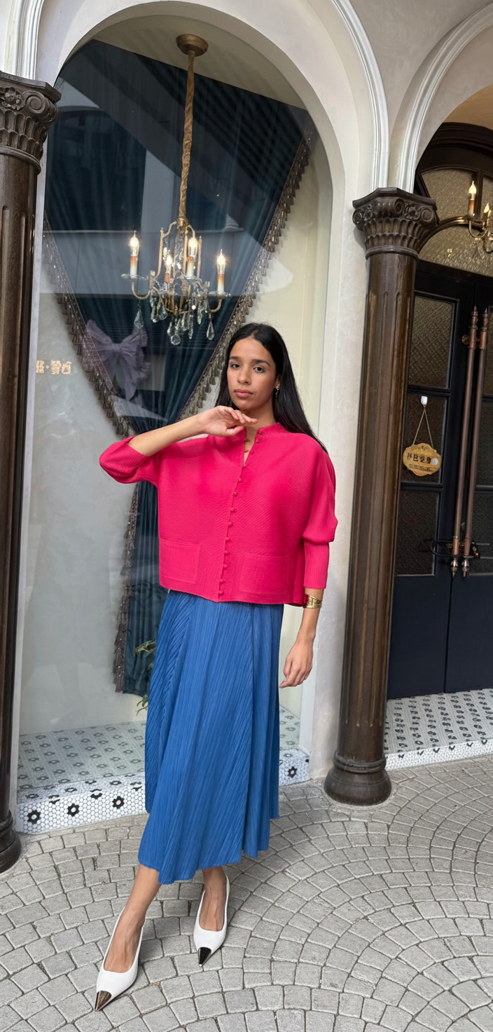 Cooling & Wrinkle-Free Whisper Skirt With Elastic Waistband