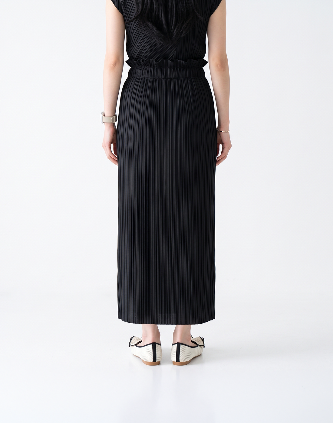 Wrinkle-Free, Cooling & Breathable Tummy Tucking Drape Skirt With Elastic Waistband