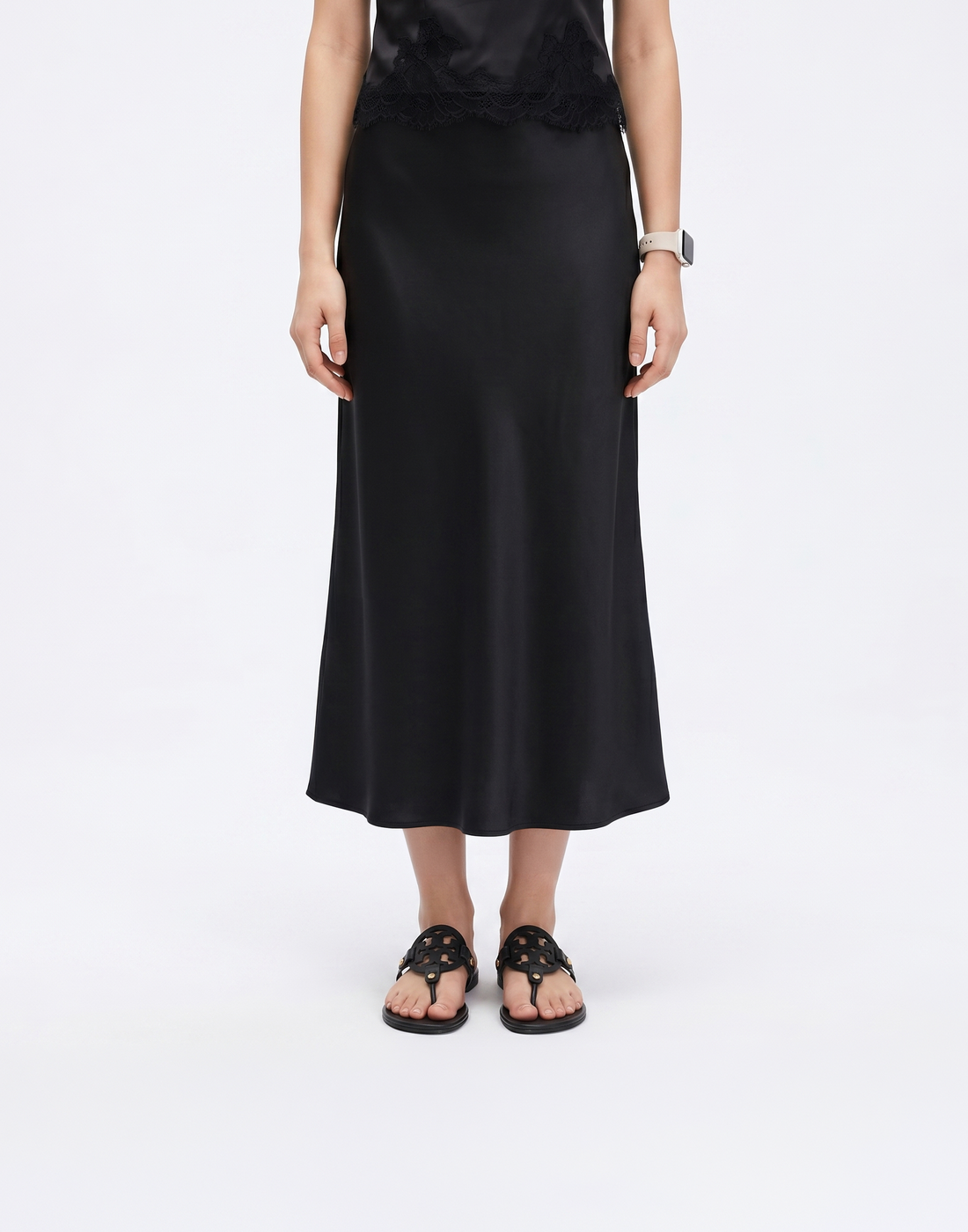 Cooling, Breathable & Crease-Free Lumi Silk Skirt With Zip