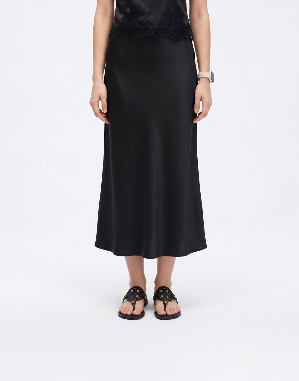 Cooling, Breathable & Crease-Free Lumi Silk Skirt With Zip