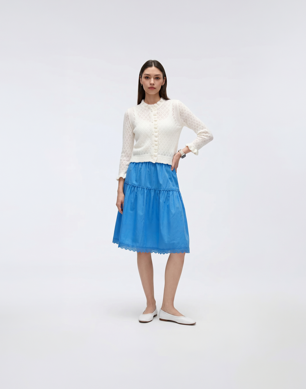 Cooling, Breathable With Tummy Control Petal Tiered Skirt