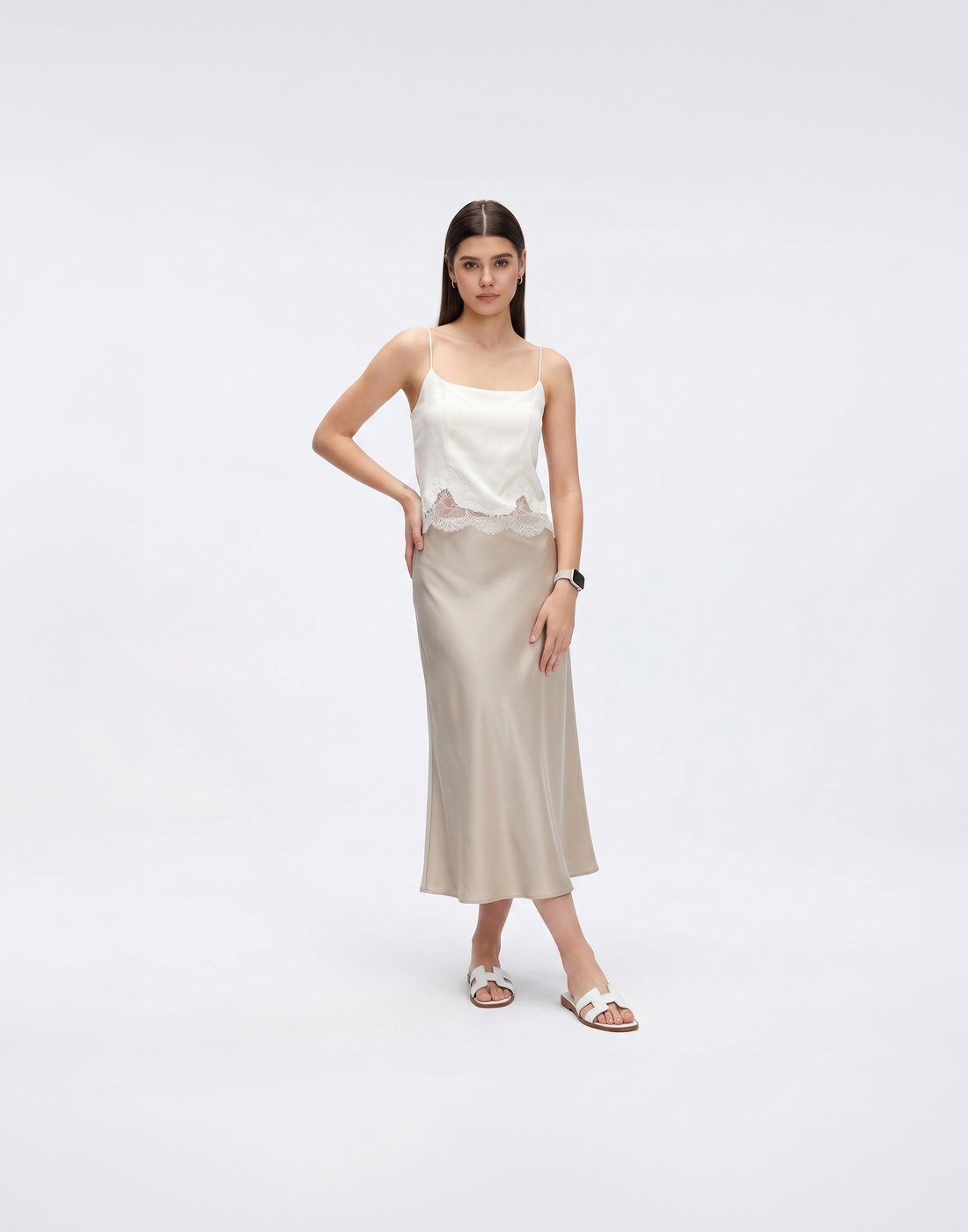 Cooling, Breathable & Crease-Free Lumi Silk Skirt With Zip