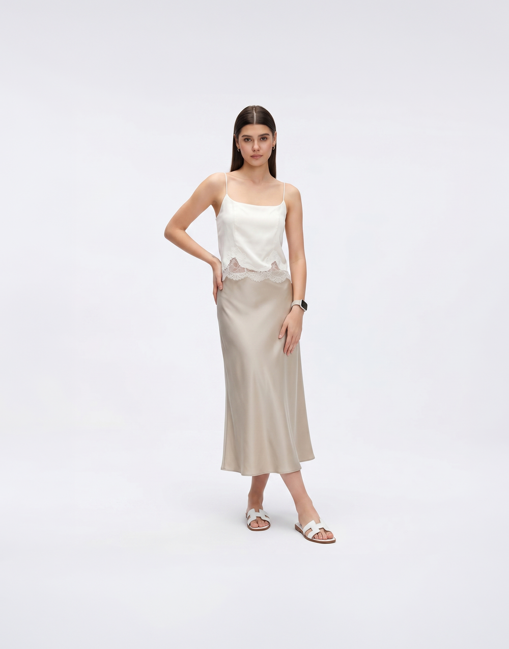 Cooling, Breathable & Crease-Free Lumi Silk Skirt With Zip