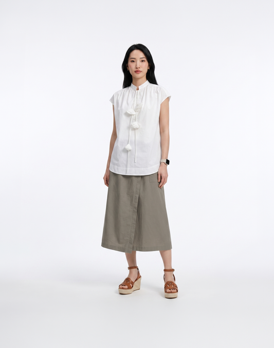 Cooling, Breathable & Stretchy Nomad Skirt With 2 Front Pockets & Elastic Waistband