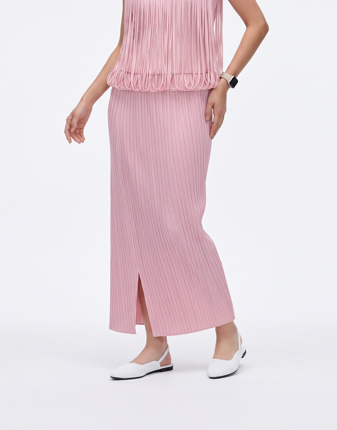 Wrinkle-Free, Cooling & Breathable Tummy Tucking Drape Skirt With Elastic Waistband
