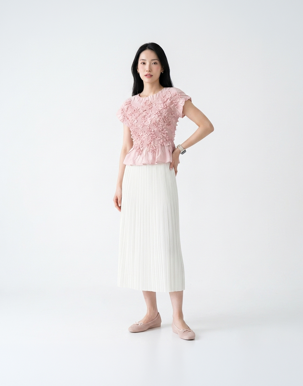 Wrinkle-Free, Cooling & Breathable Free Size Twirl Skirt With Stretchy Waistband