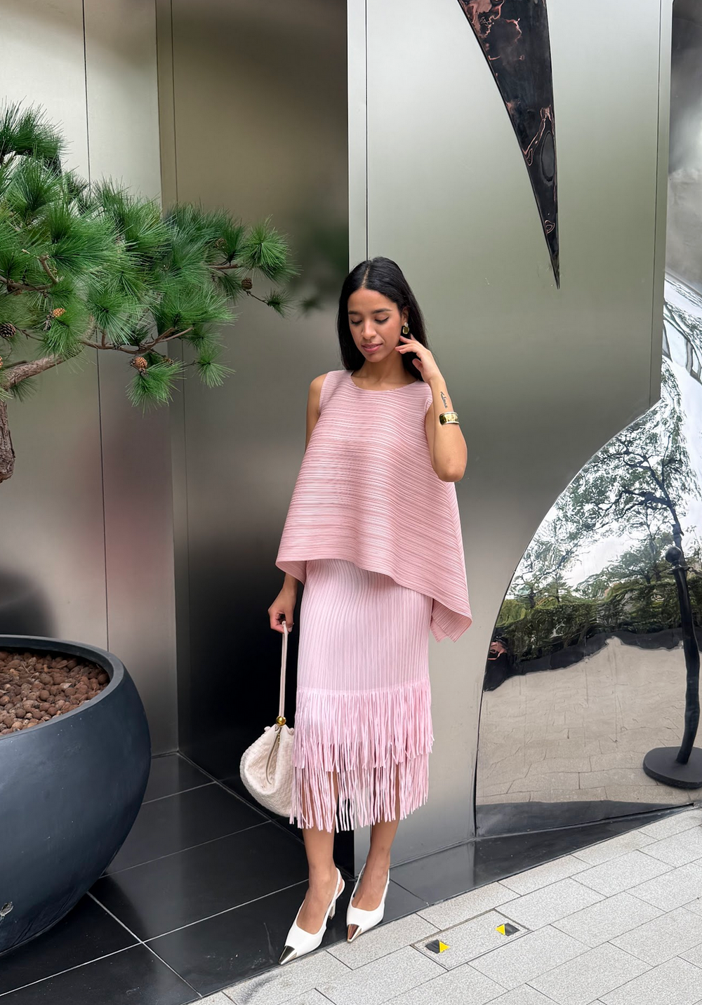 Cooling & Flattering Swirl Skirt With Elastic Waistband