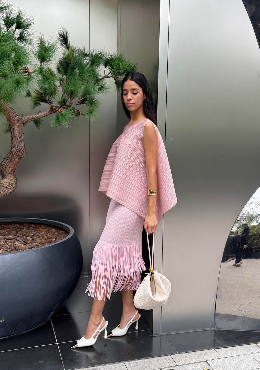 Cooling & Flattering Swirl Skirt With Elastic Waistband