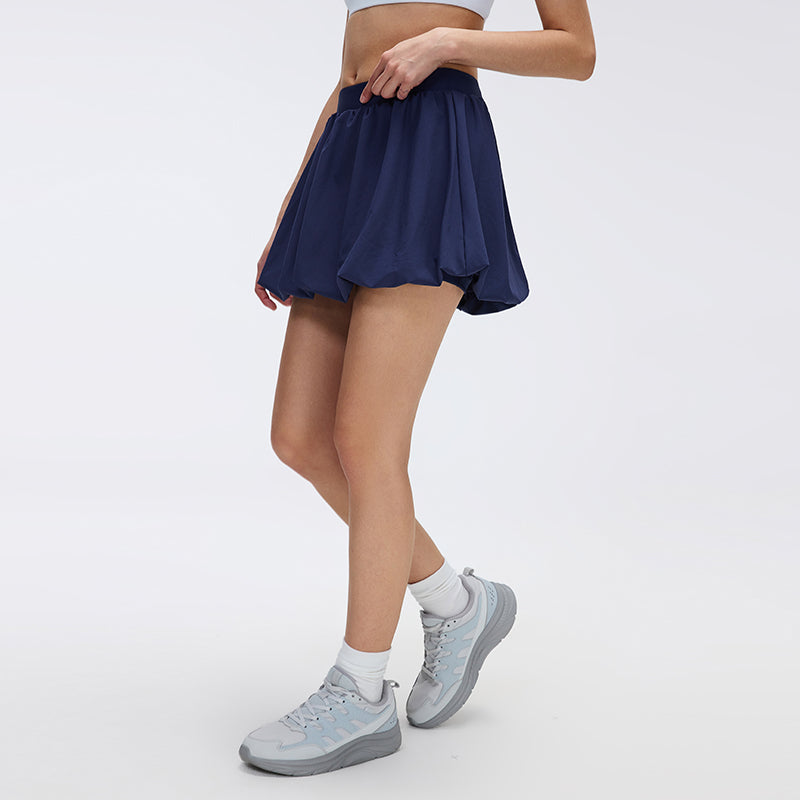 Buy 1, Get 1 Free - Breathable & Stretchy Puffer Skort With Inner Tights & Pockets