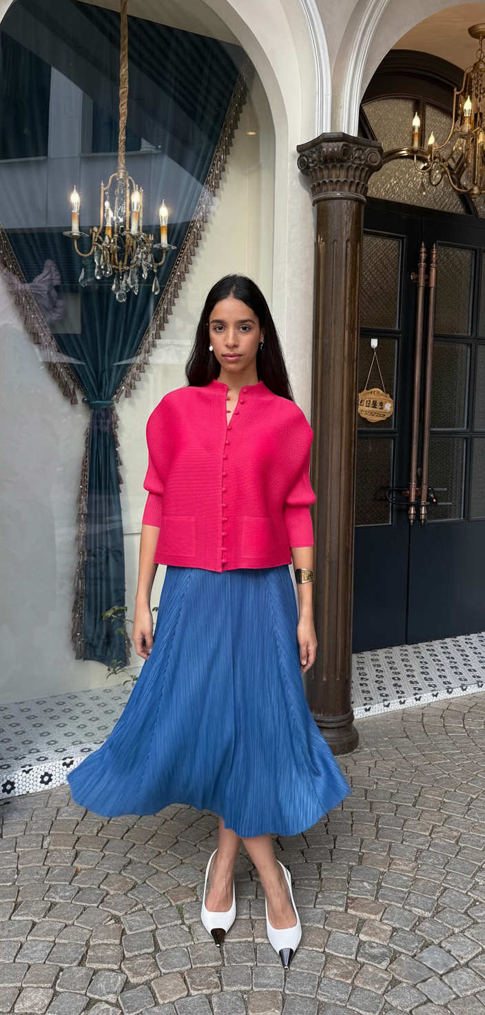 Cooling & Wrinkle-Free Whisper Skirt With Elastic Waistband