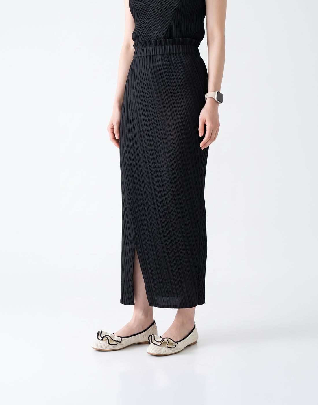 Wrinkle-Free, Cooling & Breathable Tummy Tucking Drape Skirt With Elastic Waistband