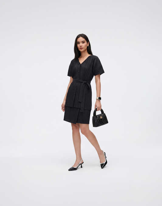 Wrinkle-Free, Free Size & Pleated Prestige Skort With Elastic Waistband