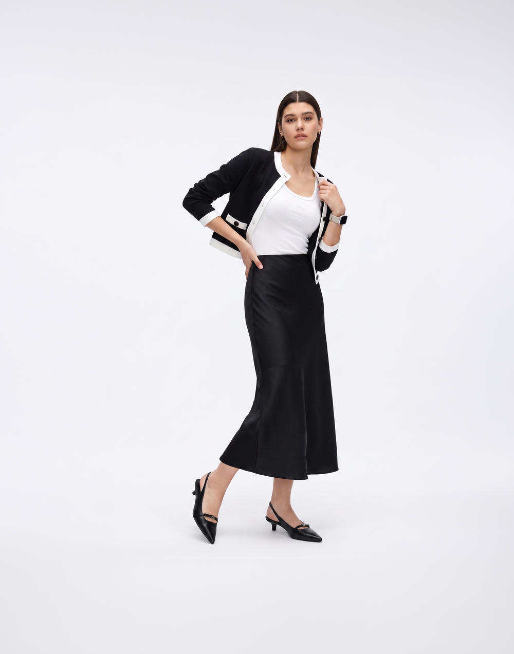 Cooling, Breathable & Crease-Free Lumi Silk Skirt With Zip