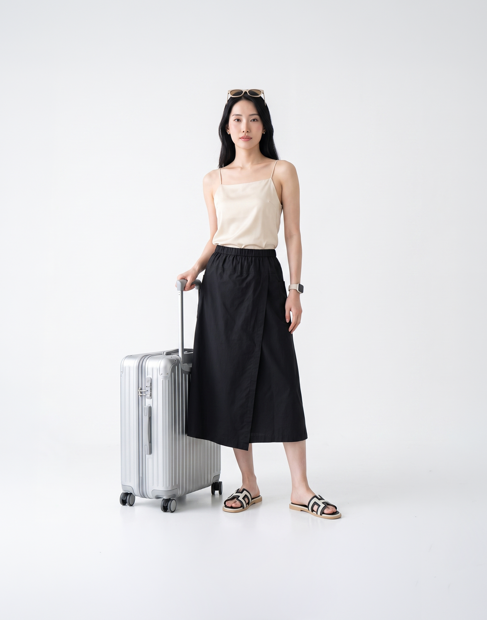 Cooling, Breathable & Stretchy Nomad Skirt With 2 Front Pockets & Elastic Waistband