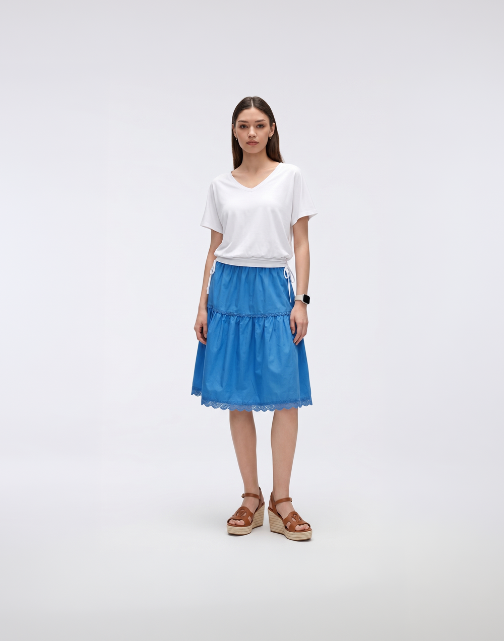 Cooling, Breathable With Tummy Control Petal Tiered Skirt