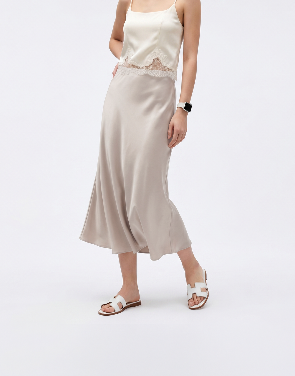 Cooling, Breathable & Crease-Free Lumi Silk Skirt With Zip