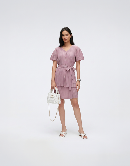 Wrinkle-Free, Free Size & Pleated Prestige Skort With Elastic Waistband