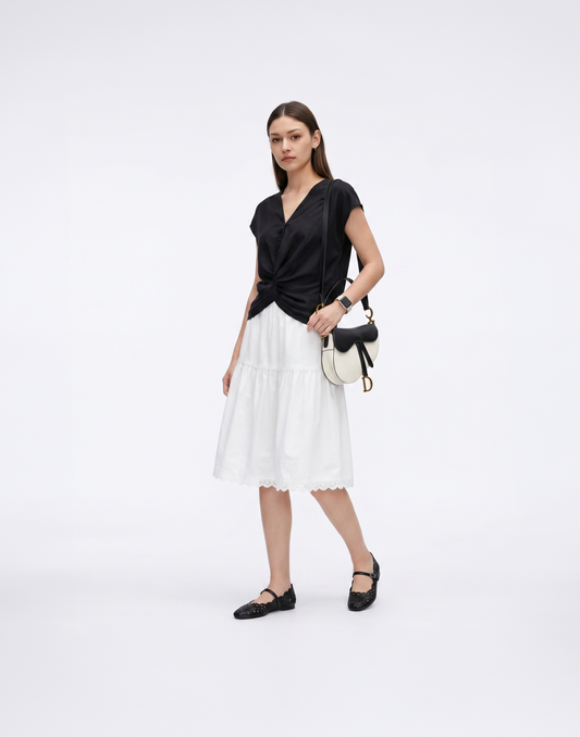 Cooling, Breathable With Tummy Control Petal Tiered Skirt