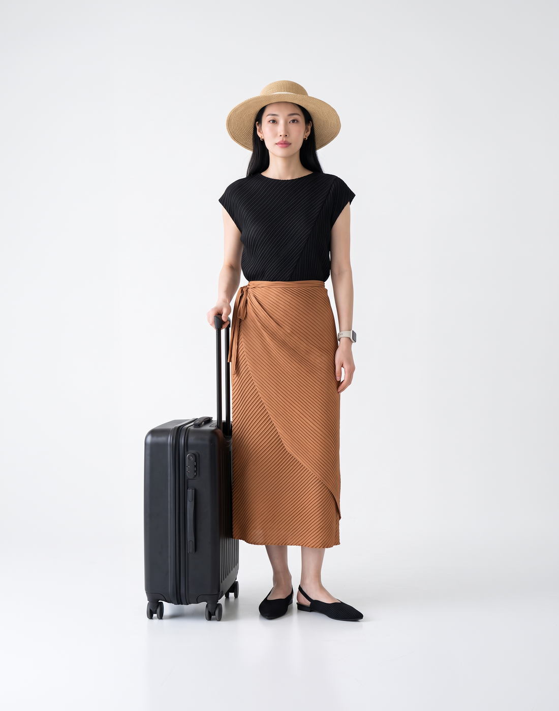 Wrinkle-Free, Cooling & Breathable Free Size Siena Skirt With Stretchy Waistband